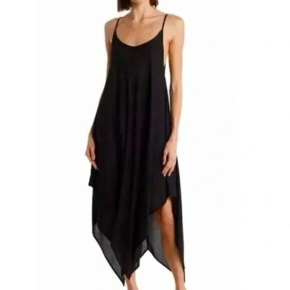 NWT ELAN Asymmetrical Dress Black Size Large - Picture 1 of 10
